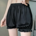 thumbnail image 2 of XFLWAM Womens Thigh Slimmers Shorts Lace Tiered Ruffle Panties Casual Cotton Bloomers Booty Shorts Black L, 2 of 3