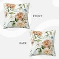 thumbnail image 4 of Vintage Flower Pink Throw Pillow Covers 18x18 Set of 2, Flowers Floral Pillow Case Outdoor Decor Cushion Case Decoration for Home Couch Chair Sofa, 4 of 8