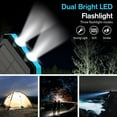 thumbnail image 3 of BAOKALER 30000mAh Solar Charger for Cell Phone iPhone, Portable Solar Power Bank with Dual 5V USB Ports, 2 Led Light Flashlight, Compass Battery Pack for Outdoor Camping Hiking(Blue), 3 of 11