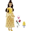 Disney Princess Belle Fashion Doll, Character Friend and 4 Accessories, New for 2023