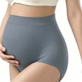 thumbnail image 2 of Noric Women's Maternity High Rise Support Briefs Seamless Belly Support Soft Breathable Stretchy Pregnancy Panties, 2 of 7