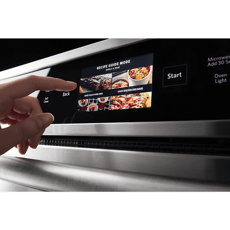 KitchenAid - Smart Oven+ 30" Single Electric Convection Wall Oven with Built-In Microwave - Stainless Steel