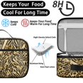 thumbnail image 4 of Black and Brown Leopard Print Insulated Lunch Bag Teens,Bento School Lunch Bag for Teens for Work,Picnic or Travel 10.6x7.7x4.3 Inches,12 Can Capacity, 4 of 6