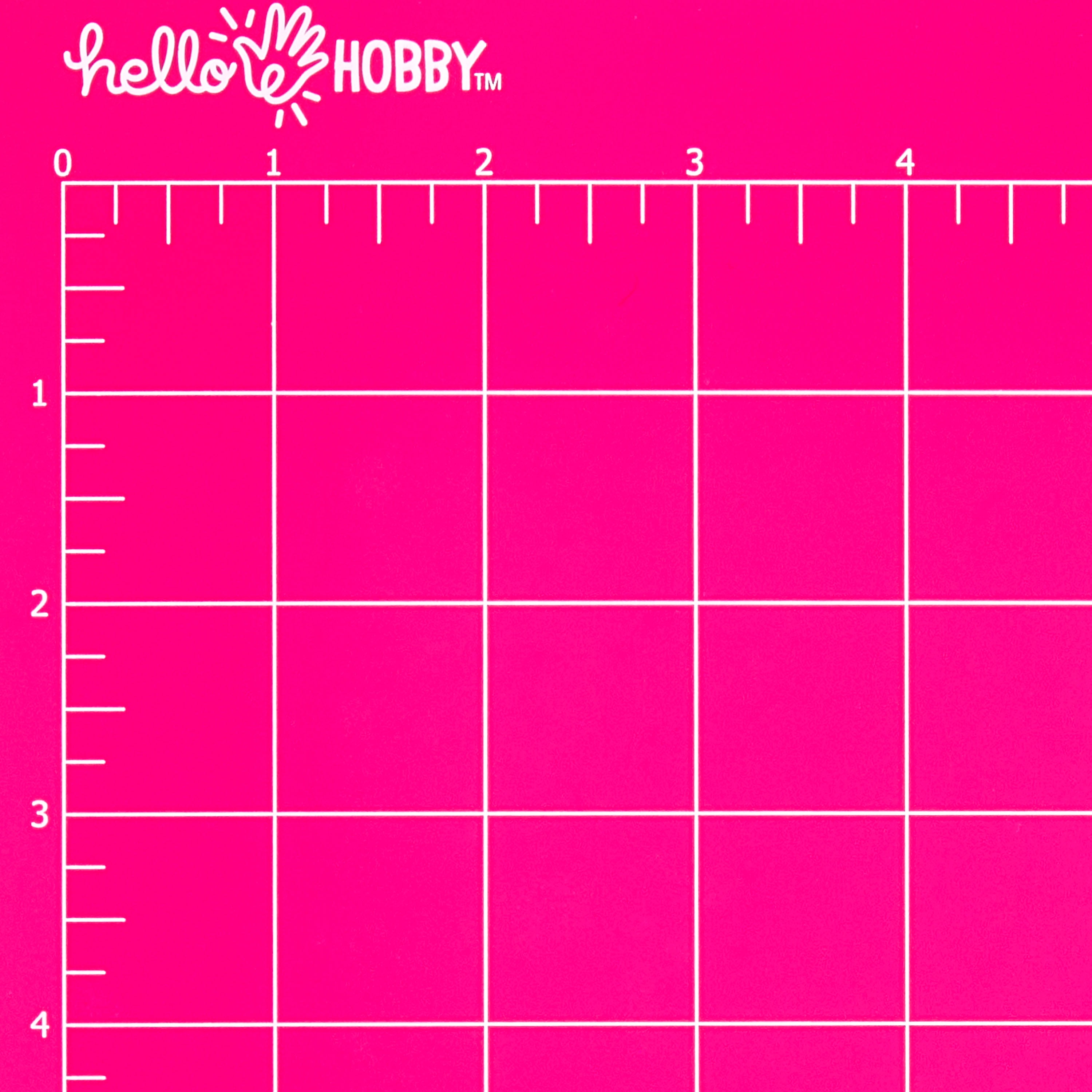 Hello Hobby 12" x 12" Standard Grip Adhesive Cutting Mat, for Craft, Pink, 2-Pack