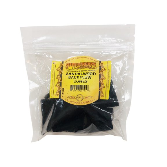 Wild Berry Sandalwood Backflow Incense Cones 25 Cones One Pack