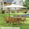 thumbnail image 4 of Costway  10 FT Patio Offset Umbrella w/8 Ribs Cross Base Tilt Beige, 4 of 10
