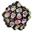 thumbnail image 2 of Day of the Dead Black Foam Coaster Set of 4, 2 of 3