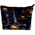 thumbnail image 2 of Witch Hat Canvas Leather Mix Tote Bag - Hand-Held Twill Jeanette Sponge Bag 30x10.5x39cm, 2 of 5