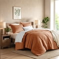 thumbnail image 3 of Regency Heights Twin/Twin-XL Comforter Sets, Reversible 2 Piece Extra Soft Dorm Bedding Set, Chambray Print Burnt Orange Comforter Bed Set with Pillow Shams, 3 of 12
