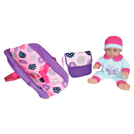 UPC: 0744459711161 | Lissi 11 inch Baby Doll Travel Play Set – Baby Doll  Car Seat & Diaper Bag