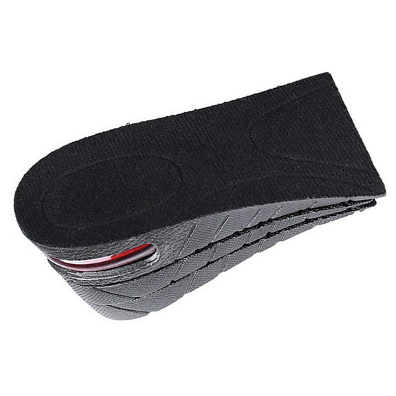 QIFULL 1 Pair Height Lifting Insoles in Black Velvet for Daily Use Unisex