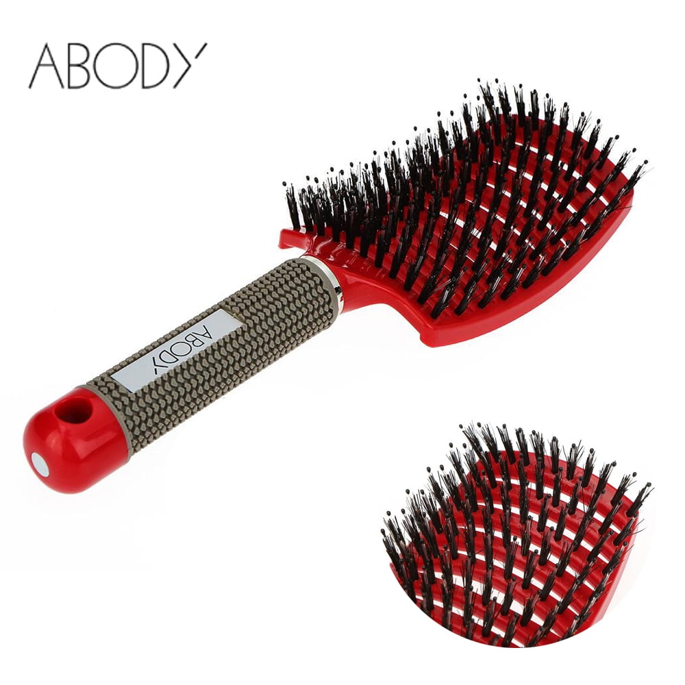 Hair Comb Massage Abody Scalp Detangle Hairbrush Nylon Brush Women Wet Bristle G 