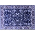 thumbnail image 1 of Ahgly Company Machine Washable Indoor Rectangle Oriental Blue Industrial Area Rugs, 2' x 4', 1 of 4