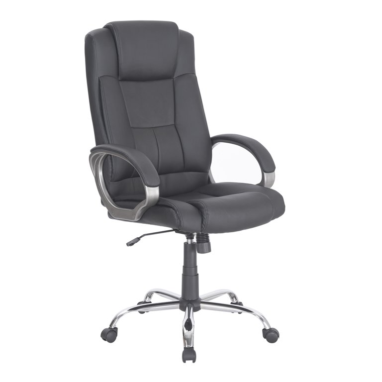High-Back Executive Office Chair by Naomi Home-Color:Black,Style