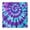 Purple Blue Tie, variant on Colorful Tie Dye Flower Pattern Square Fitted Tablecloth with Elastic Edge,Square Table Cover,Washable Elastic Table Cover for Home Kitchen Party Decor 34"x34"