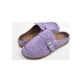 thumbnail image 6 of Crocowalk Womens Slide Buckle Footbed Sandals Slip on Flat Shoes Moccasins Loafers, 6 of 8