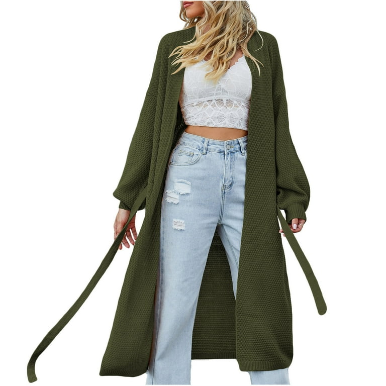 Njoeus Women's 2023 Fall Open Front Maxi Cardigan Sweater Njoeus Women's 2023 Fall Open Front Maxi Cardigan Sweater