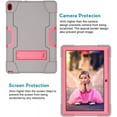 thumbnail image 3 of Mignova For Lenovo Tab E10 10.1 Inch Case, Heavy-Duty Drop-Proof and Shock-Resistant Rugged Hybrid case(with Built-in Stand), for Lenovo Tab E10 (TB-X104F) Case(Grey/Rose red), 3 of 7