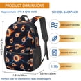 thumbnail image 3 of Baseballs Flames Pattern 17" Waterproof Oxford School Backpacks for Teens, S-Shape Padded Straps, for School, Travel, Hiking, Camping, 3 of 3