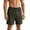Army Green, variant on Chiccall Mens Solid Cable Knit Casual Shorts Plus Size Elastic Drawstring Waist Side Storage Pockets Lightly Breathable Thin Fabric Summer Daily Walking Running Sports Shorts for Men