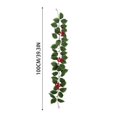 thumbnail image 2 of 100cm Vigne Décorative avec Baies Rouges et Feuilles Vertes pour Décoration Maison et Vacances, 2 of 5