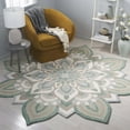 thumbnail image 2 of SAFAVIEH Novelty Abigail Floral Area Rug, Blue/Ivory, 8' x 8' Round, 2 of 7