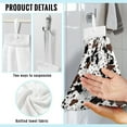 thumbnail image 6 of ZIATUBLE Cow Print Dish Towel Hand Towels Elastic Hanging Kitchen Towel with Snap Button Hand Towels for Kitchen and Bathroom Easy to Clean Hanging Kitchen Hand Towels Decoration, 6 of 7