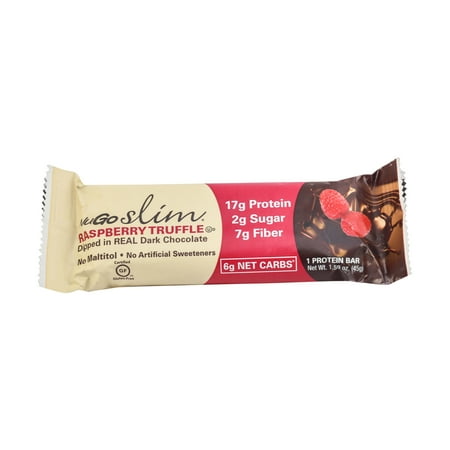 - Nugo Slim Raspberry Truffle Bar, 1.59 oz