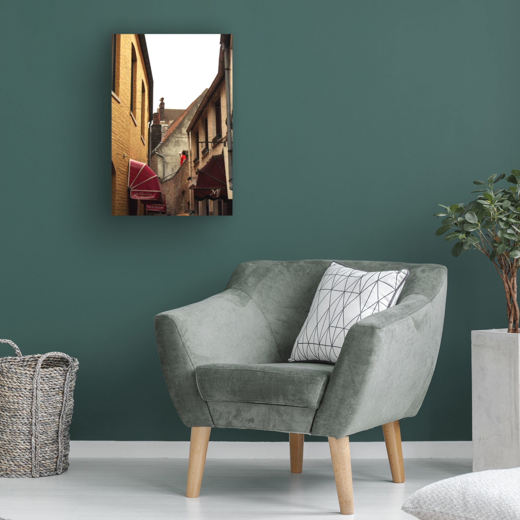 Canvas Wall Art - DANE 'Brugge 35' Wall Art for Living Room, Bedroom, or Office Décor by Trademark Fine Art - 16 x 24 Inches