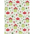 thumbnail image 2 of Cartoon Frog Blanket Super Soft Fleece Mushroom Throw Blanket Warm and Cozy Lightweight Bed Blanket for Couch, Sofa, Camping, and Travel All Season Blankets Gifts 50"x40", 2 of 6