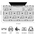 thumbnail image 5 of Long Mouse Pads for Desk,Black and White Baseball Caps Pattern Desk Mats on Top Of Desks, Desk Mouse Pad Extra Large with 3mm Non-Slip Base and Stitched Edge for Gaming,Office,Work,Home 47.3"x23.6", 5 of 6