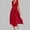 Red, variant on Ynynloco Womens Wrap V Neck Sleeveless High Waist Sundress Summer Flare Tank Dress with Pockets