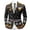 Khaki, variant on Halloween Blazer for Men Printed Blazer Jacket, Long Sleeve Business Casual Suit Coat for Fall Winter Party and Work 1Pcs Black L