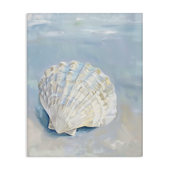 Stupell Industries Coastal Coastal Scallop Clam Canvas Art, 16 x 20, by Arlington Prints