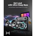 thumbnail image 4 of Ikarao Karaoke Machine with Mics Stand, Portable Bluetooth Speaker, 2 Wireless Mics, Lyrics Display, HDMI TV Connect, 8H Battery, Family & Travel Fun, 4 of 9