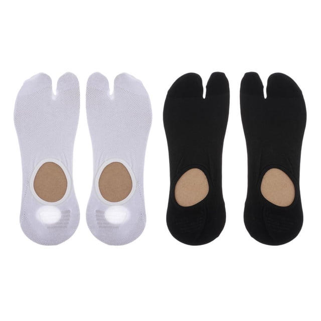 2 Pes de Calcetines con 2 De Del Pie Flop Calcetines de Tabi pa Hombre Tobilleras Deportivas Transpirable Tamaño Libre Blanco Negr Macarena Calcetines flip flop de 2 dedos