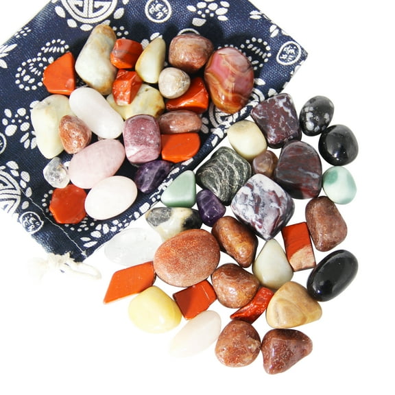 1.1lb Large Size Natural Mixed Crystal Chips Stones- Mixed Healing Crystal Chakra Stones, Crushed Crystal Mixed Gemstones for Crafts, Beautiful Package for Gift