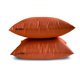 thumbnail image 5 of Funda de almohada lumbar de lujo HomeCentric, color óxido, paquete de 2, 30 x 40 cm (12 x 16 pulgadas), funda de almohada rectangular lisa y lisa de seda artística, estilo moderno liso - Lujo óxido, 5 of 5