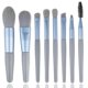 thumbnail image 1 of 8pcs Mini Makeup Brushes Set, Makeup Brush Kit for Blush, Eye Brushes for Blending, Shadow, Eyelash, Lip and Brow - Perfect Touch Up Makeup Kit (Blue), 1 of 4