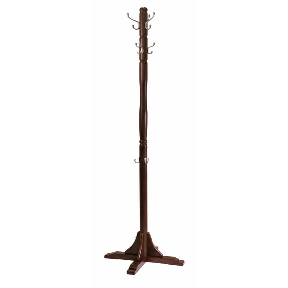 Winsome Jera Coat Tree, 9 Hook, Cappuccino Finish