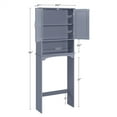 thumbnail image 2 of Alden Design Wooden Over The Toilet Bathroom Storage Cabinet, Gray, 2 of 11