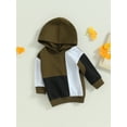 thumbnail image 3 of Bagilaanoe Toddler Baby Boy Hoodie Sweatshirt Long Sleeve Contrast Color Pullover 6M 12M 18M 24M 3T 4T Kids Fall Loose Tee Tops, 3 of 9