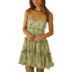 thumbnail image 4 of Vestido Floral Bohemio ANGGREK Tirantes finos Sin mangas Con Volantes, 4 of 6