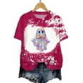 thumbnail image 5 of Women Graphic Tees Cartoon Printed Round Neck Short Sleeve T Shirt Halloween T Shirt Tops, 5 of 6