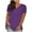 A-Purple, variant on Wyobmus Women Casual T Shirts Short Sleeve V Neck Summer Causal Loose Fit Tops Basic Flowy Dressy Plain Color Tunic Shirts S-3X A-Olive Green