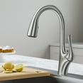thumbnail image 3 of Merlin Single Handle Pull-Down Kitchen Faucet in Spot Free Stainless Steel, 3 of 13