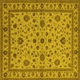 thumbnail image 1 of Ahgly Company Indoor Square Oriental Yellow Industrial Area Rugs, 3' Square, 1 of 4