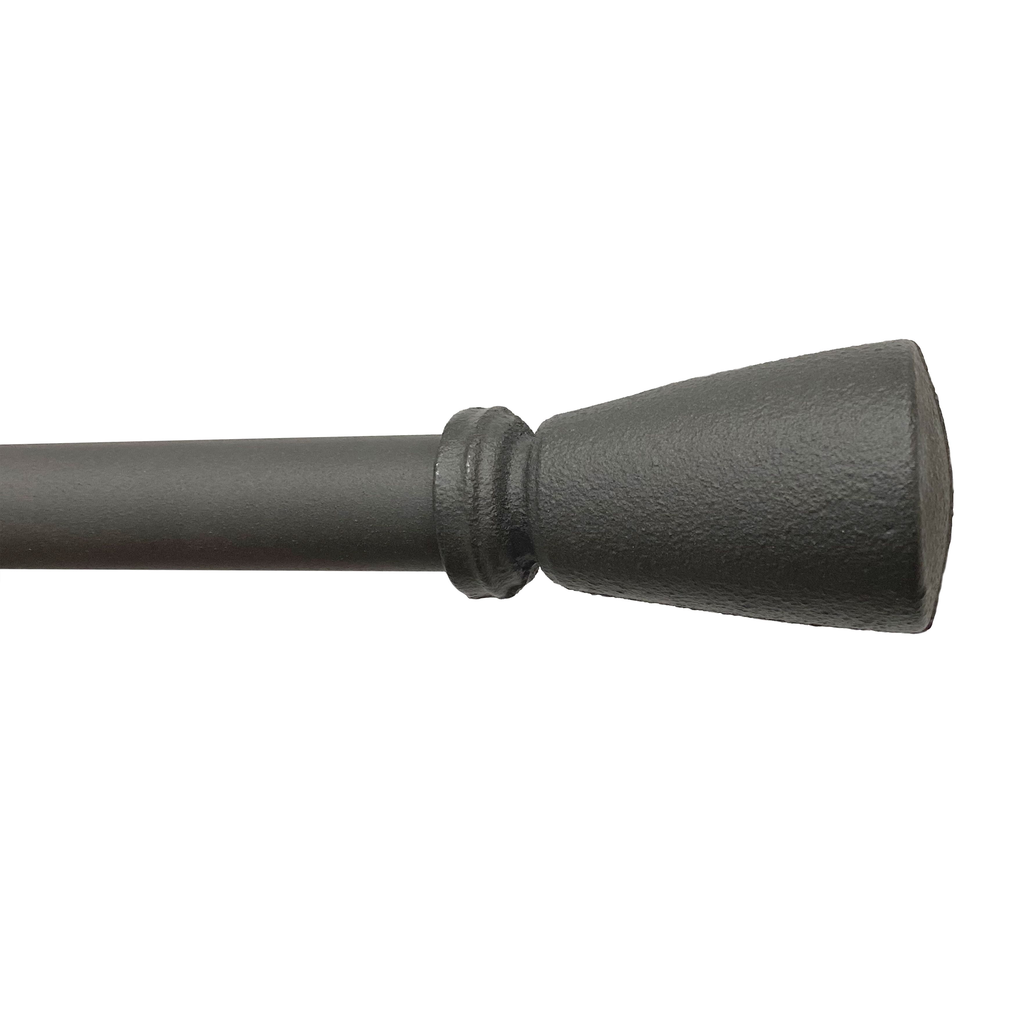 Better Homes & Gardens 1” Cast Iron Cone Curtain Rod, Cast Iron, 120-180”