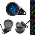 thumbnail image 3 of Velocímro Digital Universal para motocicleta tacómetro con 7 LED de retroiluminación Ehuebsd LCD odómetro Scooter ATV medidor 12V, 3 of 7