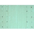 thumbnail image 1 of Ahgly Company Indoor Rectangle Solid Light Blue Modern Area Rugs, 5' x 8', 1 of 4